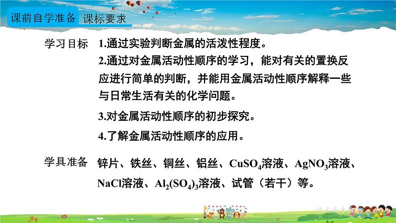 人教版化学九年级下册  第八单元  课题2 金属的化学性质  第2课时 金属活动性顺序【课件+素材】02