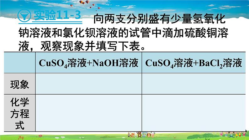 人教版化学九年级下册  第十一单元  课题1 生活中常见的盐  第2课时 复分解反应【课件+素材】08