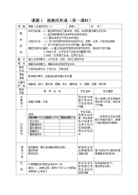 初中鲁教版 (五四制)第一单元 溶液1 溶液的形成教学设计及反思