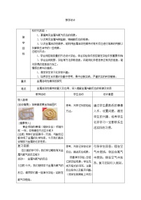 初中化学鲁教版 (五四制)九年级全册2 金属的化学性质教学设计