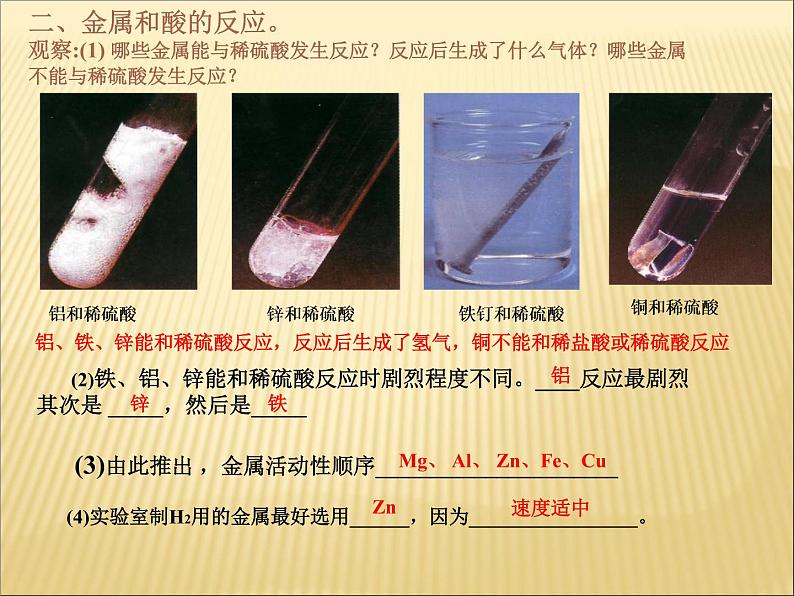 人教版（五四制）九年级全一册化学 第一单元 课题2  金属的化学性质(1)（课件）05