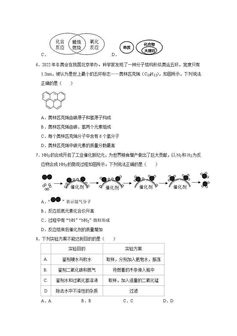 福建省泉州市2021-2022学年九年级上学期期中化学试卷（word版 含答案）第2页