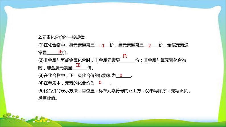 中考化学总复习11节化合价化学式化学方程式化学反应基本类型和物质的变化与性质催化剂课件PPT第2页