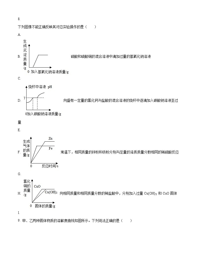 精品解析：2020年黑龙江省哈尔滨市呼兰区哈尔滨三中中考一模化学试题（原卷版）第3页