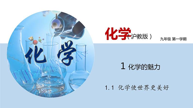 1.1 化学使世界更美好（讲）课件PPT第1页