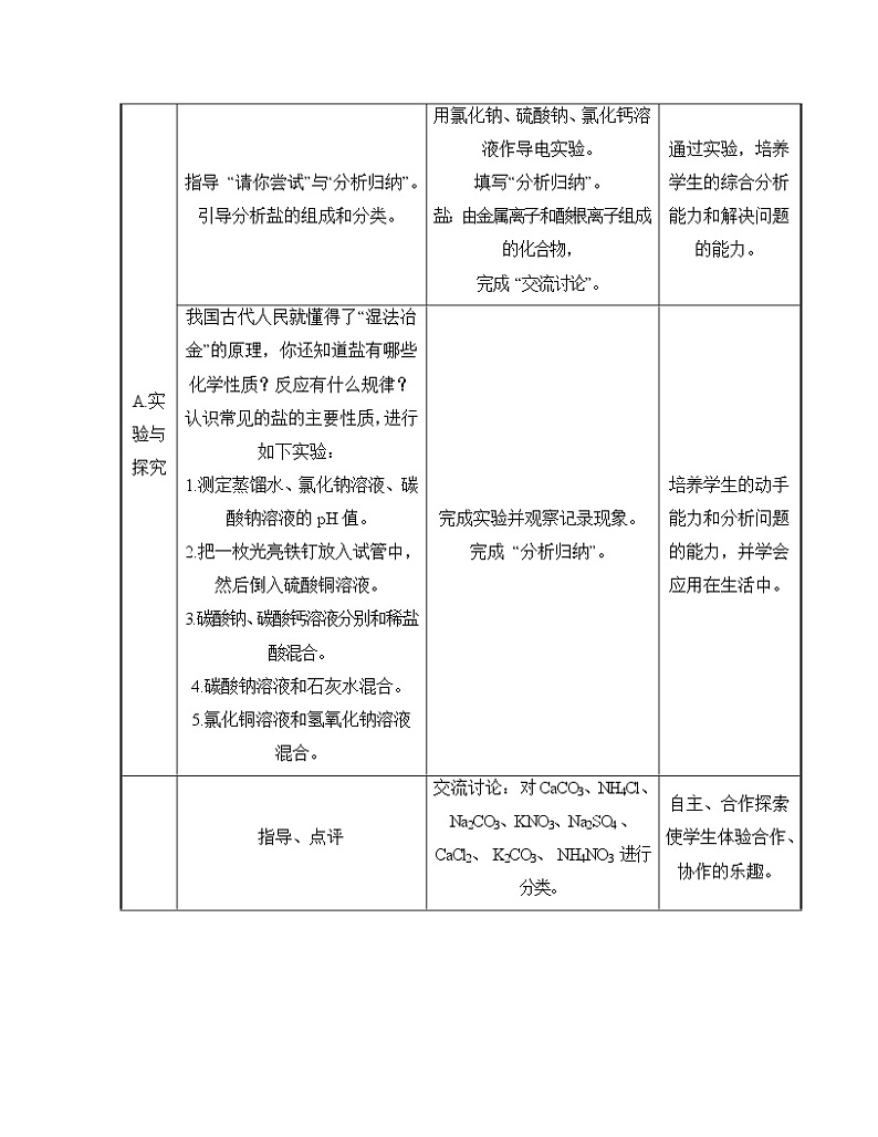 《盐、化学肥料》第一课时教案02
