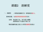 人教版初中化学九下《第九单元 课题2 溶解度》课件PPT