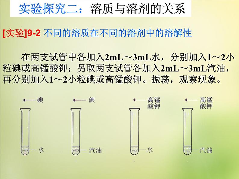 人教版初中化学九下《第九单元 课题1 溶液的形成》课件PPT08