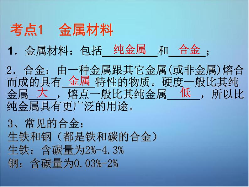 人教五四制初中化学九年级全册《第一单元 金属和金属材料》课件PPT第4页