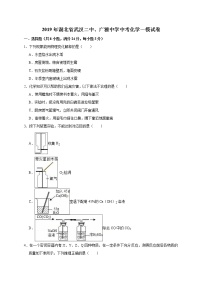 2019年湖北省武汉二中、广雅中学中考化学一模试卷（解析版）