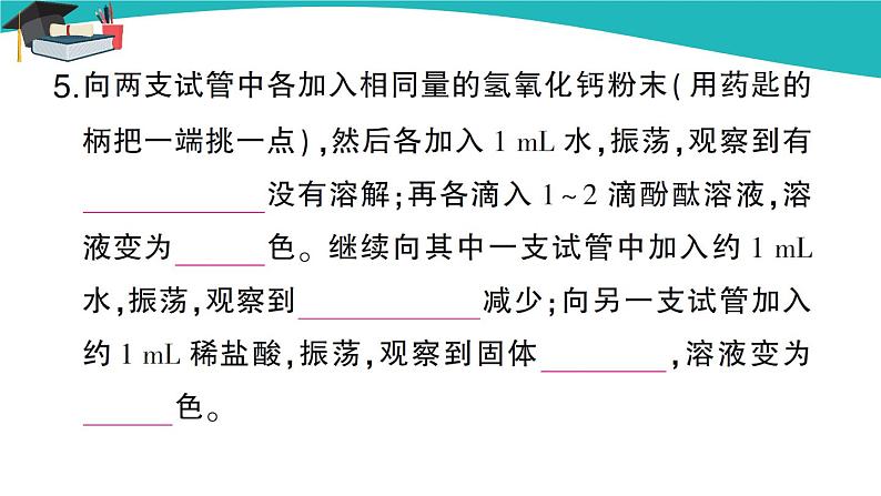 人教版初中化学九年级下册  第十单元  实验活动6 酸、碱的化学性质课件PPT08