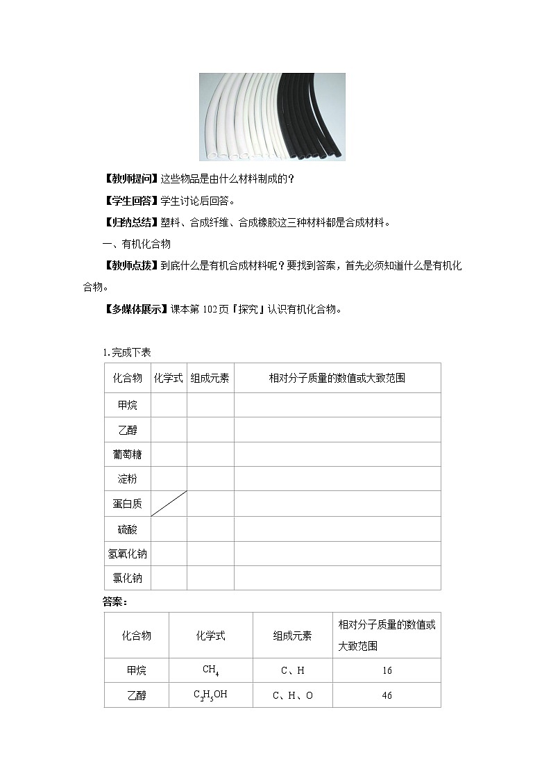 人教版初中化学九年级下册  第十二单元 课题3《有机合成材料》课件+教案+练习03