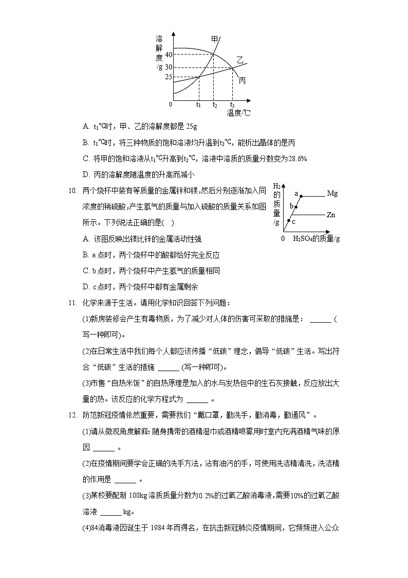 2020-2021学年山西省临汾市翼城县九年级（上）期末化学试卷03