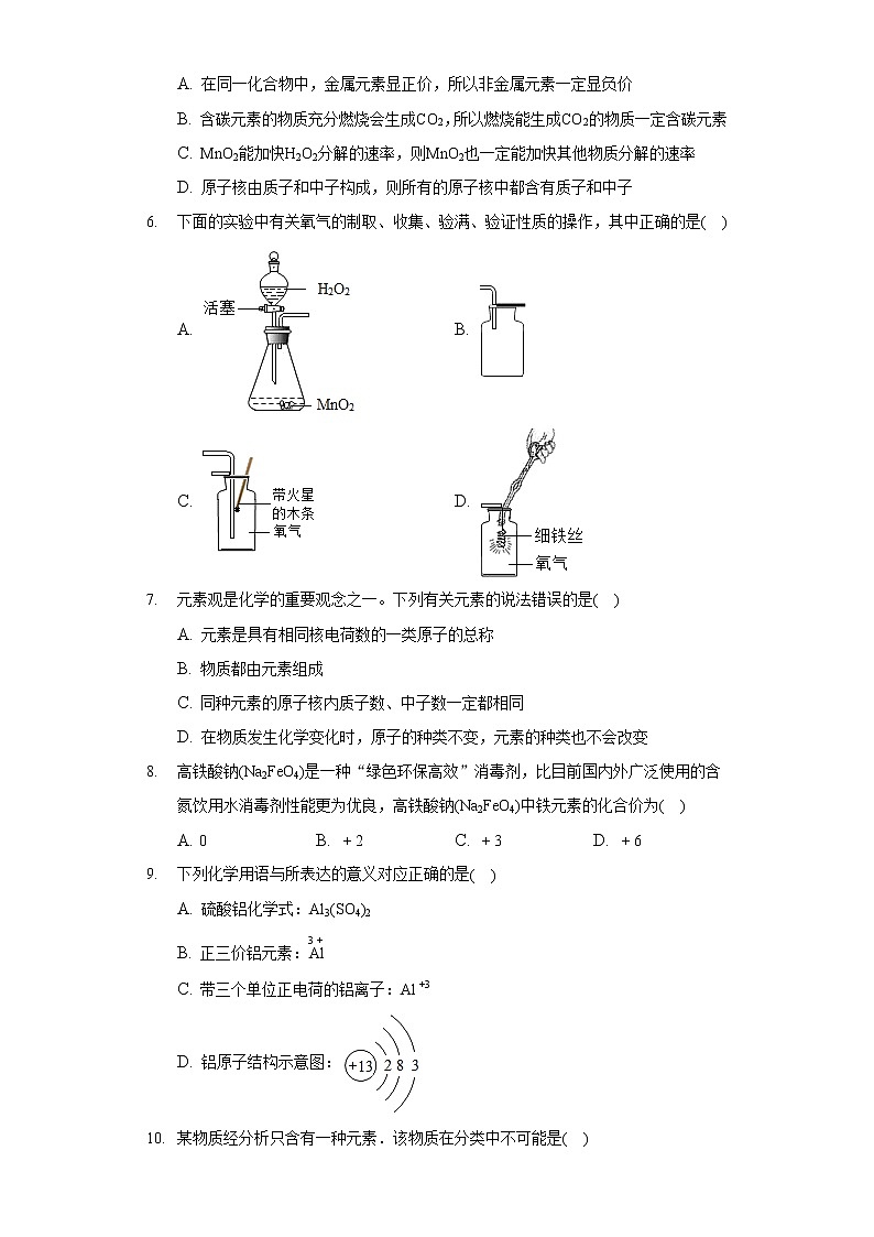 2020-2021学年新疆乌鲁木齐市沙依巴克区九年级（上）期末化学试卷02