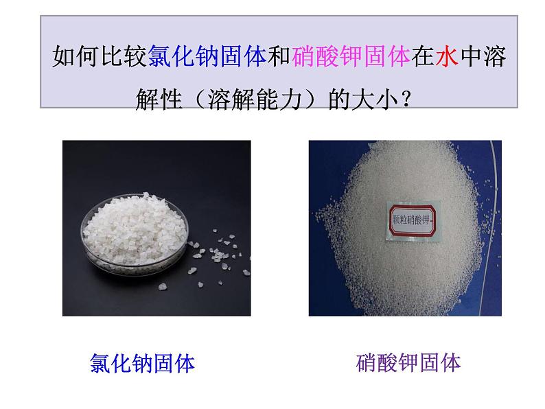 北京课改版九年级化学下册 9.3溶解度 课件05
