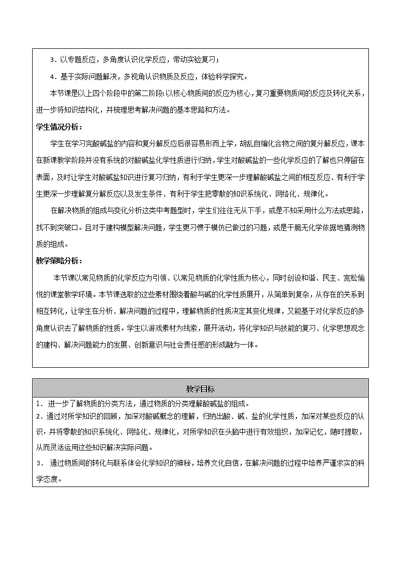 北京版9下化学 11.4酸与碱 整理与复习  教案第2页