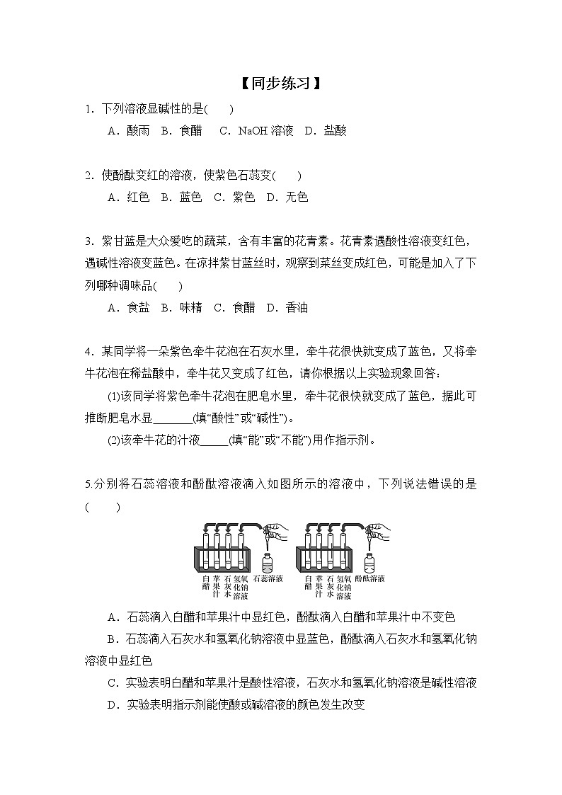 化学人教版九年级下册第十单元课题1第1课时《酸碱指示剂 几种常见的酸》课件+教案+习题01