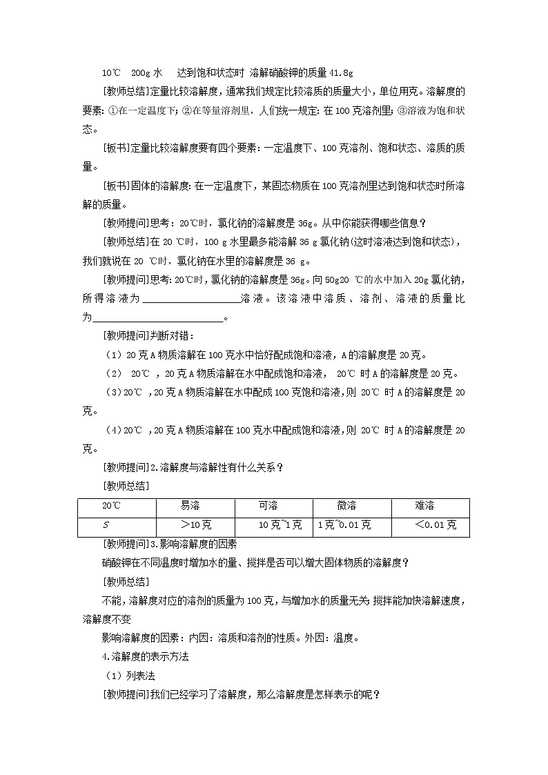 化学人教版九年级下册第九单元课题2第2课时《溶解度》课件+教案+习题02