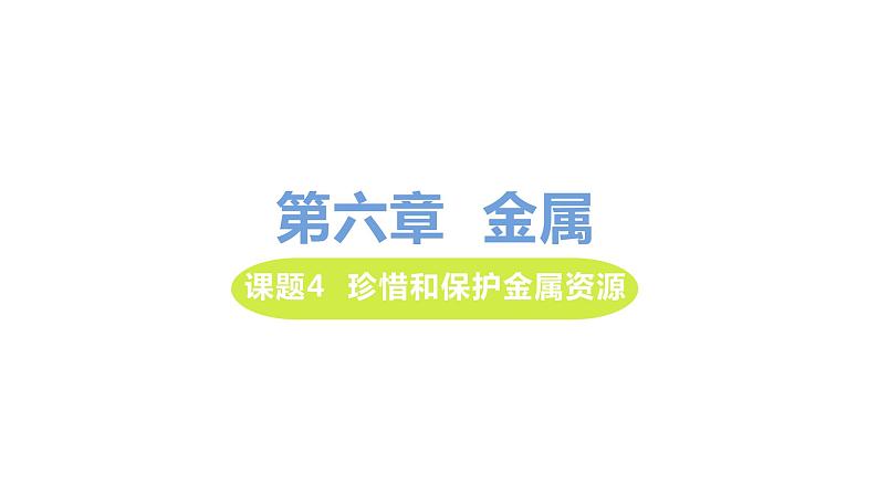 6.4 珍惜和保护金属资源 课件-2020-2021学年九年级化学下册（科粤版）01