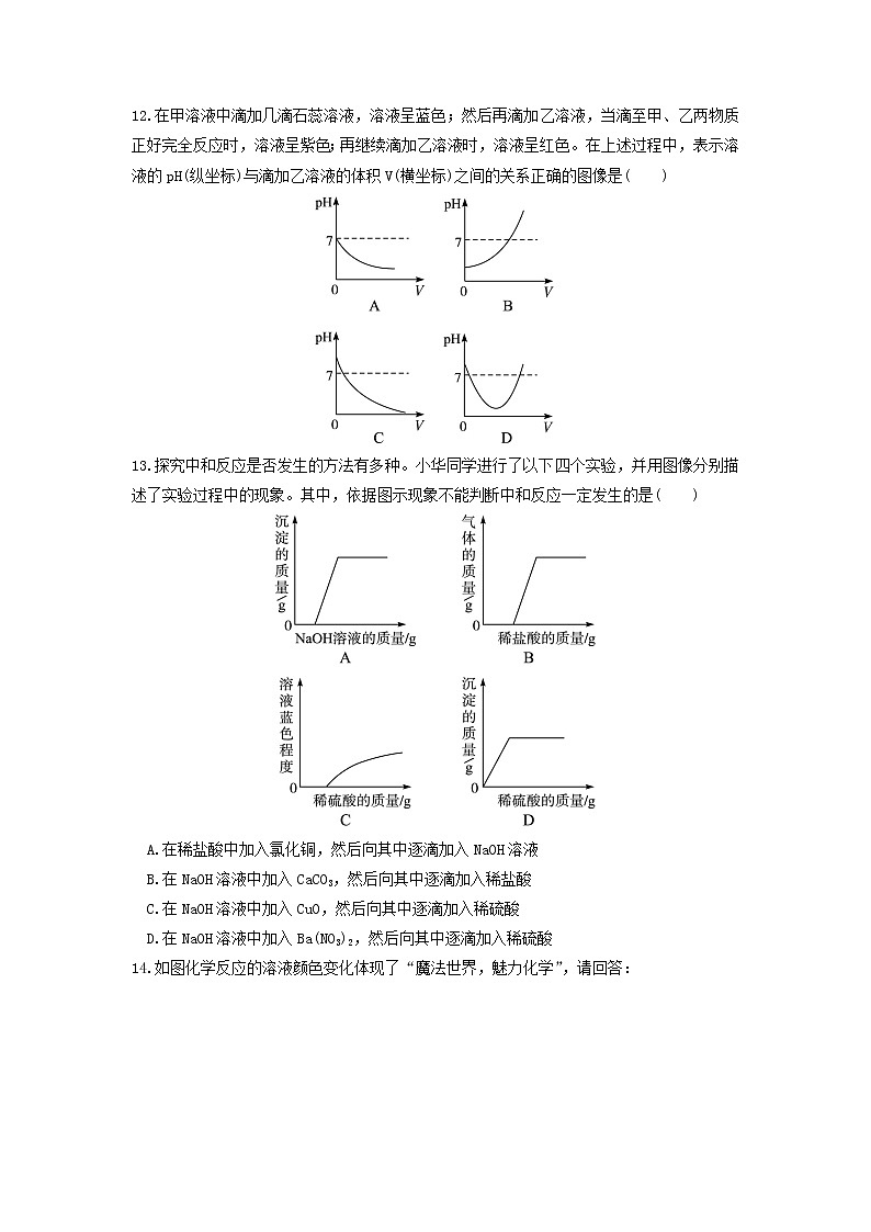8.3 酸和碱的反应 课前小测（知识点+检测）-2020-2021学年九年级化学下册（科粤版）03