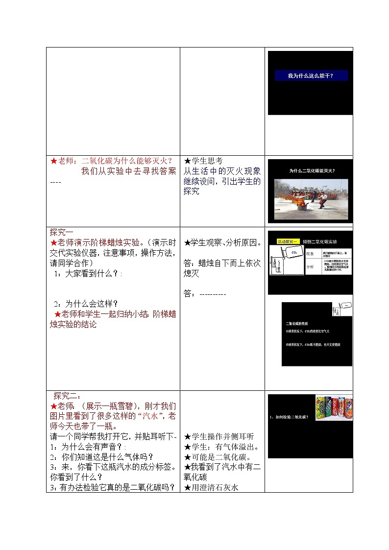 人教版（五四制）八年级全一册化学 第六单元 课题3 二氧化碳和�…（教案）02