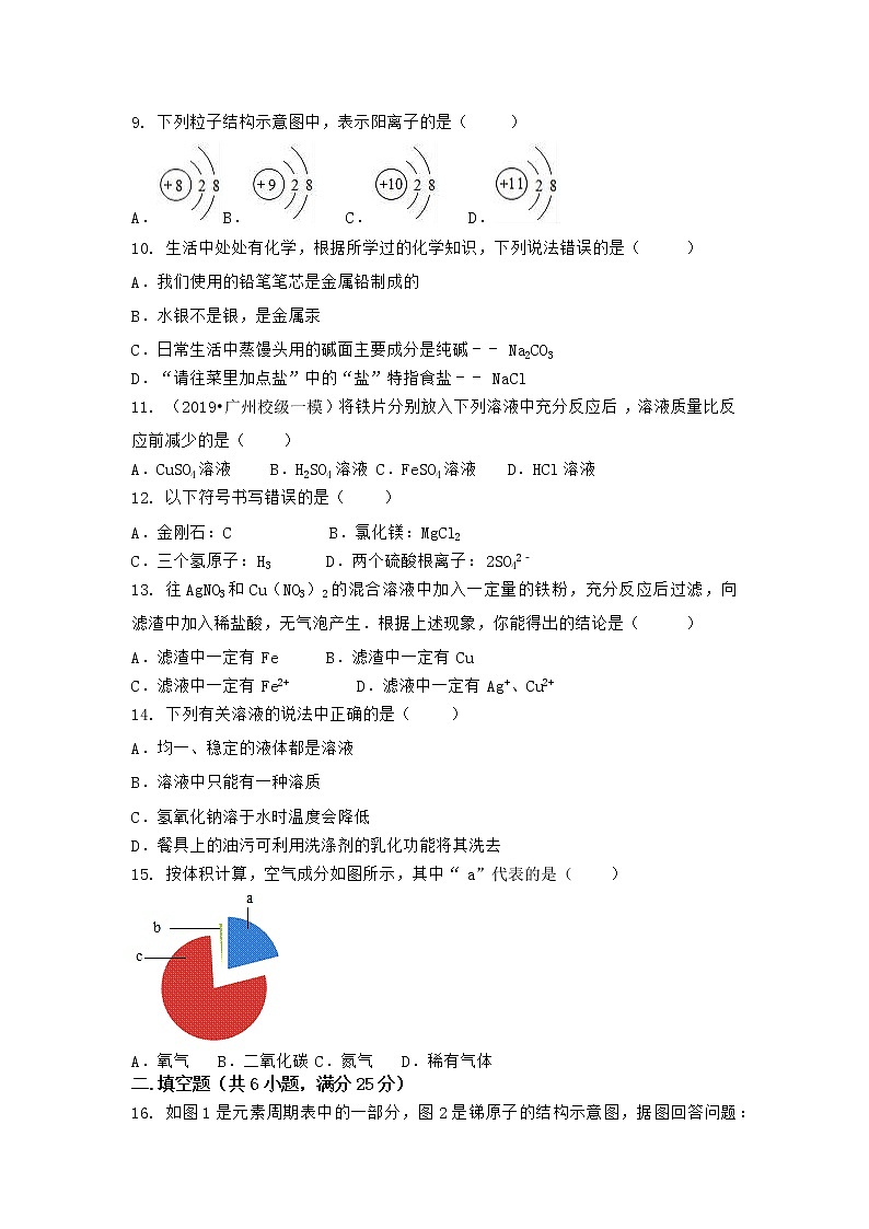 河南省商丘市睢县2021-2022学年九年级上学期期末模拟题(二)（word版 含答案）第2页