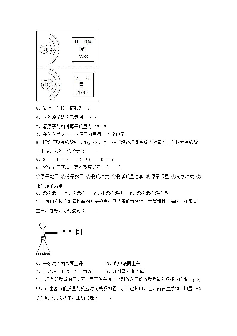 河南省许昌市禹州市2021-2022学年九年级上学期化学期末模拟题(二)（word版 含答案）第2页