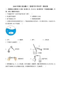 精品解析：2020年浙江省金衢十二校联考中考一模化学试题（解析版+原卷版）