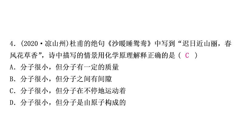 2022年鲁教版化学中考专题训练    　物质的构成及元素课件PPT第5页