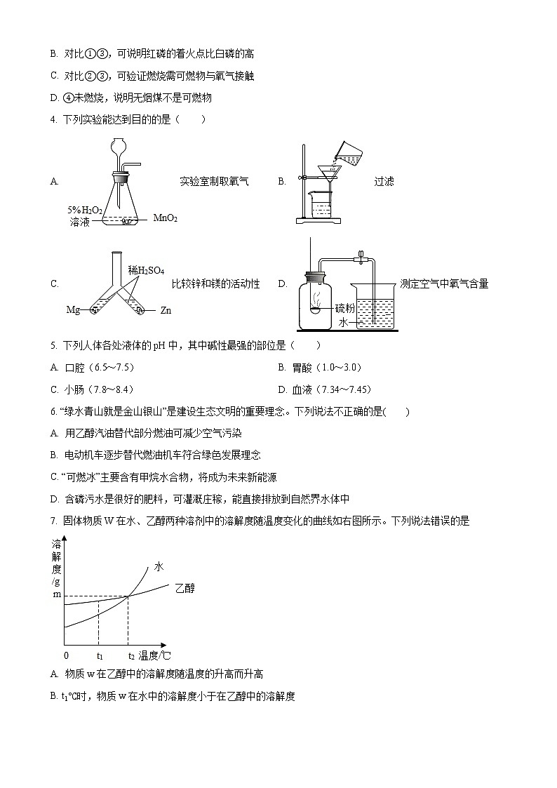 精品解析：2020年山东省枣庄市山亭区中考一模化学试题（解析版+原卷版）02