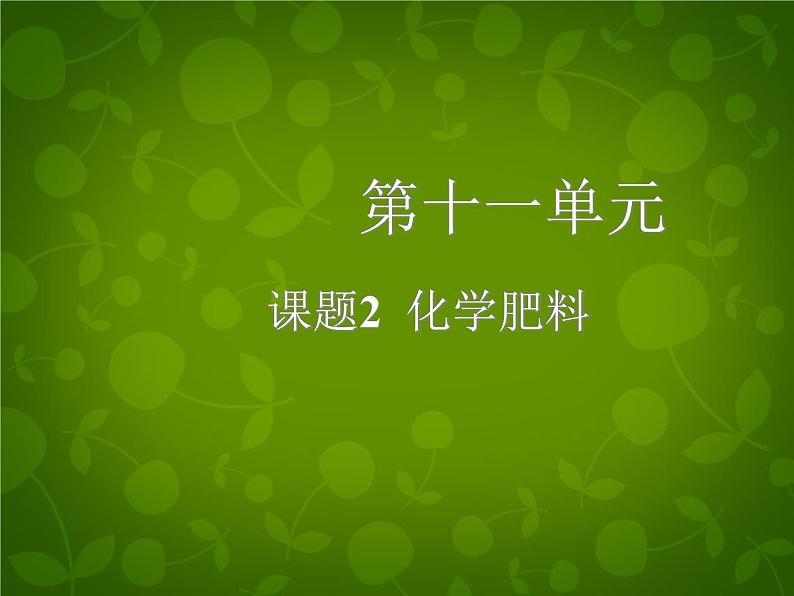 人教五四制初中化学九全册《第四单元  课题2 化学肥料》课件PPT02