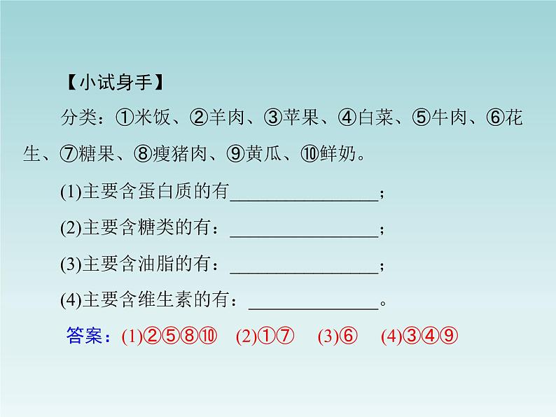 人教五四制初中化学九年级全册《第五单元 课题1 人类重要的营养物质》课件PPT04