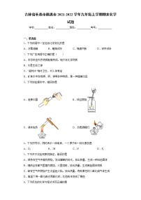 吉林省长春市德惠市2021-2022学年九年级上学期期末化学试题（word版 含答案）