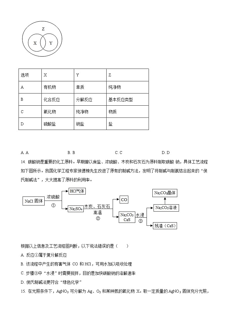 精品解析：2020年江苏省南京市鼓楼区中考二模化学试题（解析版+原卷版）03