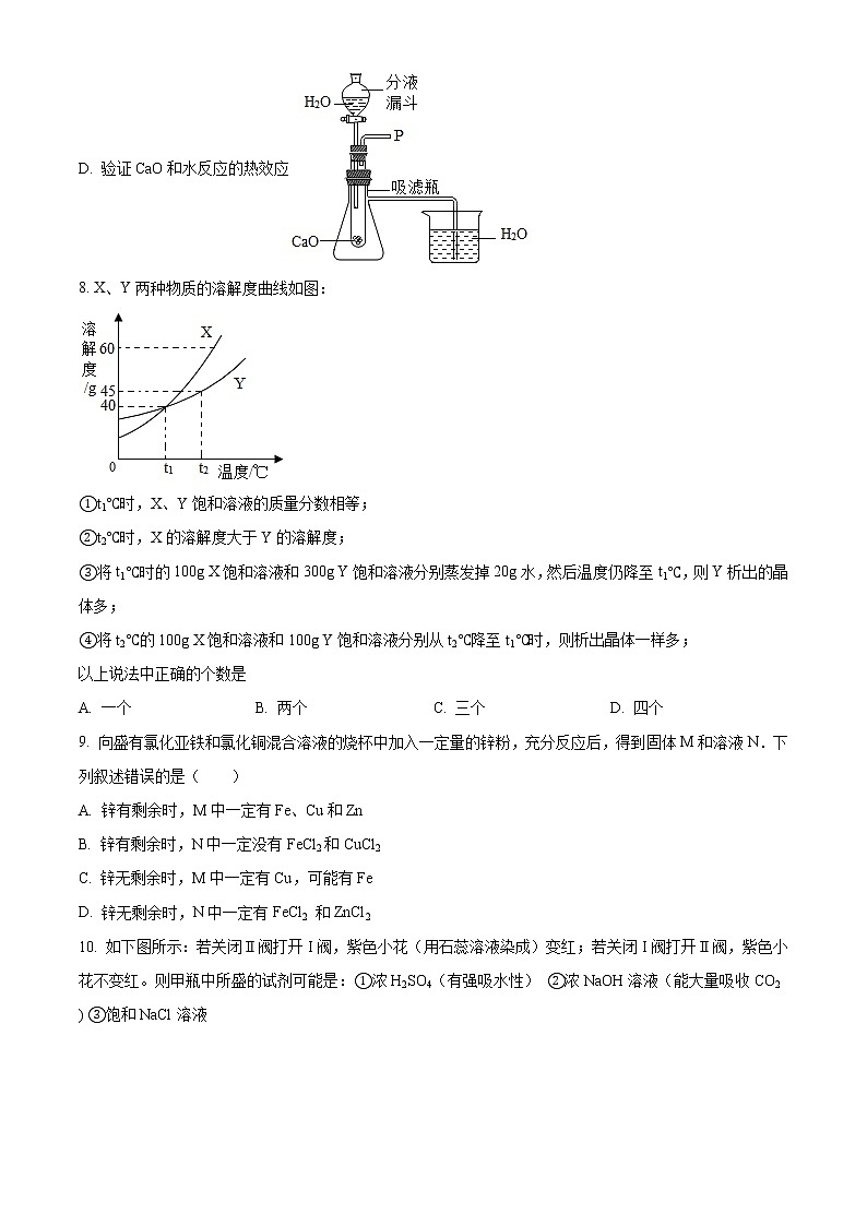 精品解析：2020年山东省济南市槐荫区中考二模化学试题（解析版+原卷版）03