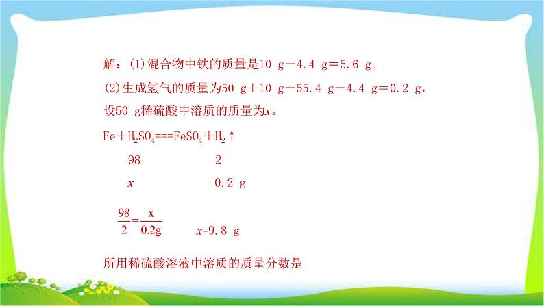 中考化学总复习专题七计算题完美课件PPT第8页