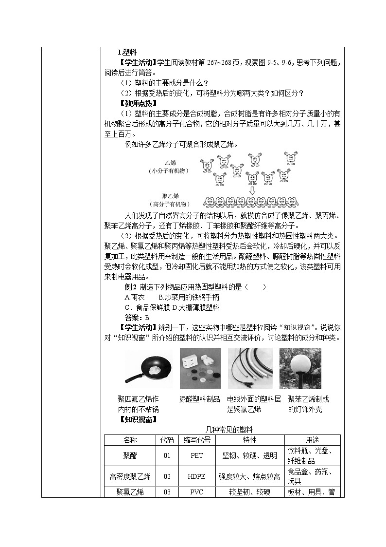 科粤版化学九下 9.2《化学合成材料》精品课件+教学详案+练习03