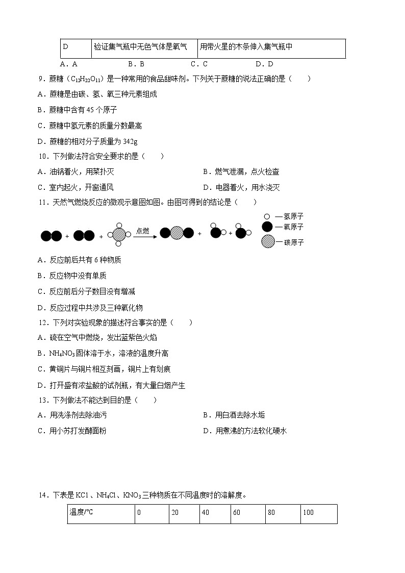 2019年江苏省盐城市中考化学真题（word版，含解析）02