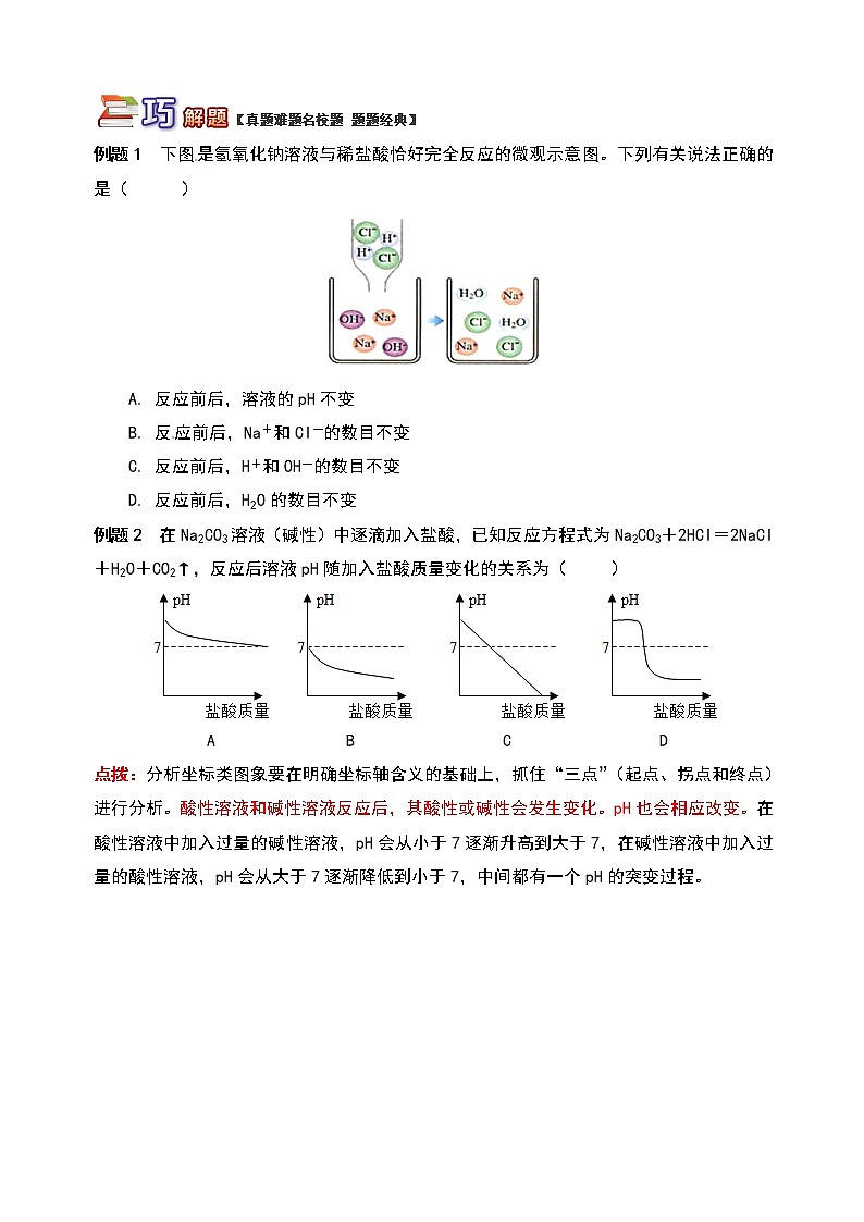 通用版中考化学重难点易错点复习讲练探索中和反应的奥秘含解析学案第3页