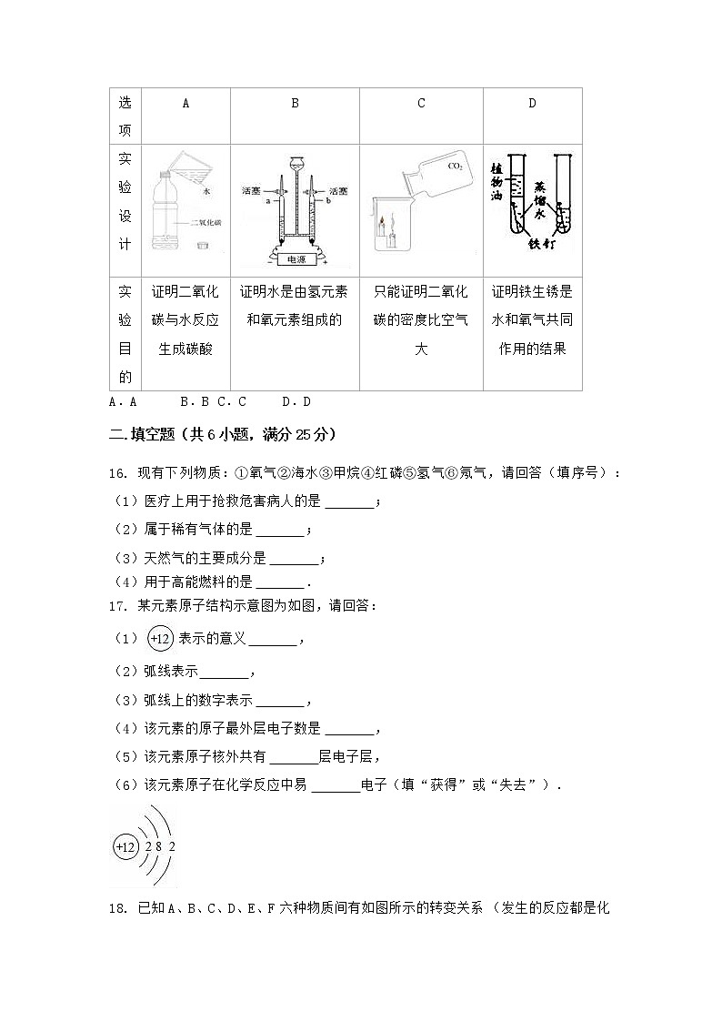 河北省唐山市唐海县2021-2022学年九年级上学期化学期末模拟题三（word版 含答案）第3页