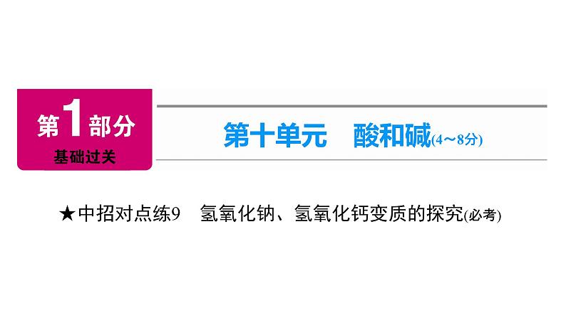 2022中考化学（人教版）单元复习  第1部分  第10单元 中招对点练9课件PPT第1页