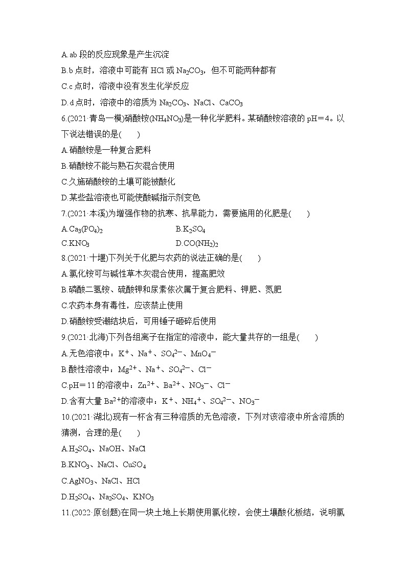 2022年中考化学一轮复习 基础提升练 盐 化肥第2页