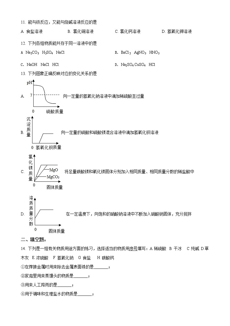 精品解析：2021年宁夏银川市西夏区宁夏大学附属中学中考二模化学试题（解析版+原卷版）02