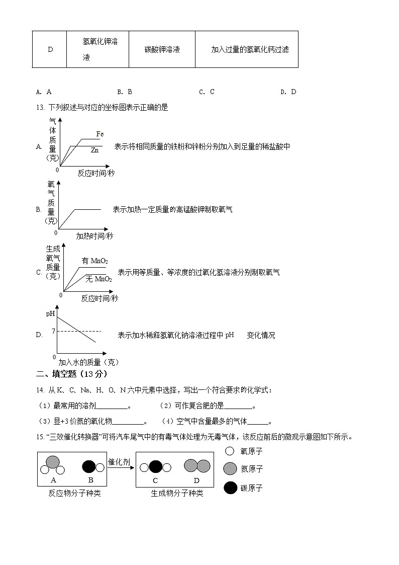 精品解析：2020年宁夏银川市贺兰县第一中学中考二模化学试题（解析版+原卷版）03