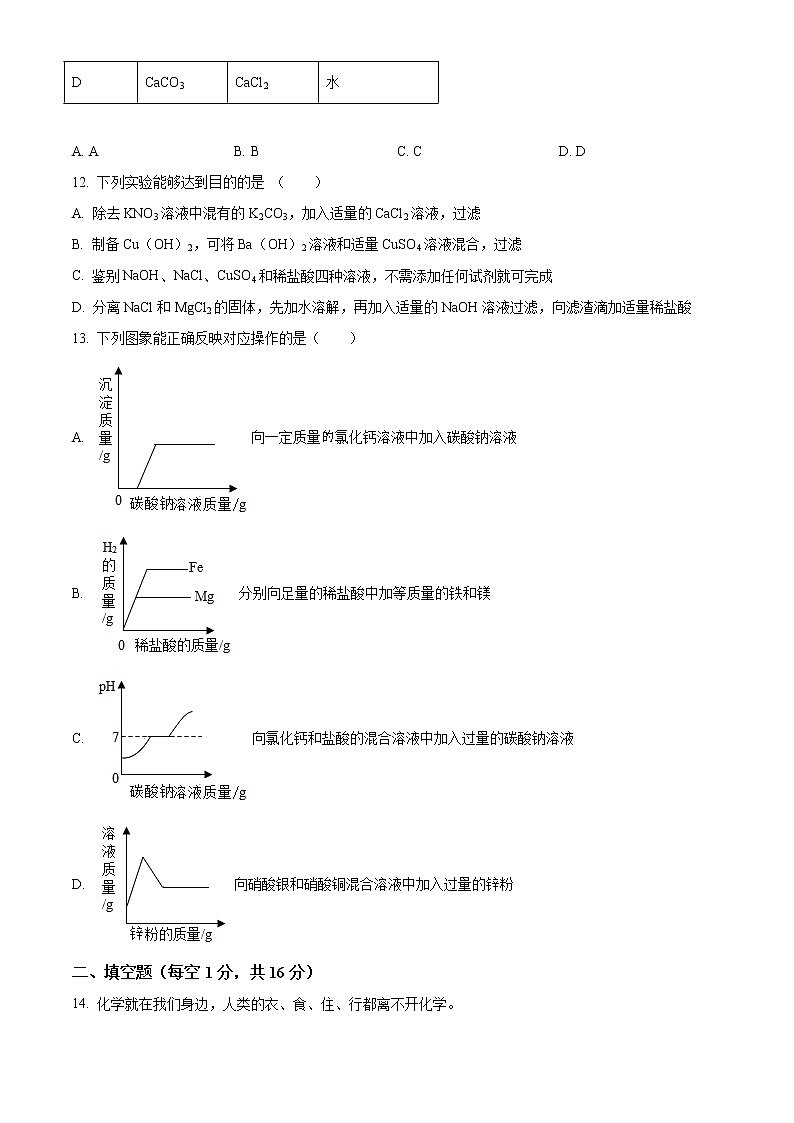 精品解析：2020年宁夏银川市金凤区银川外国语实验学校中考二模化学试题（解析版+原卷版）03