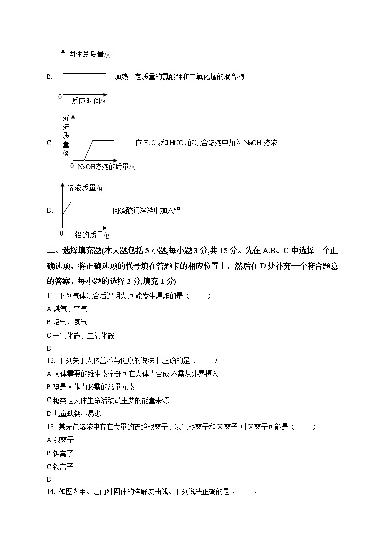 精品解析：2020年江西省南昌市中考二模化学试题（解析版+原卷版）03