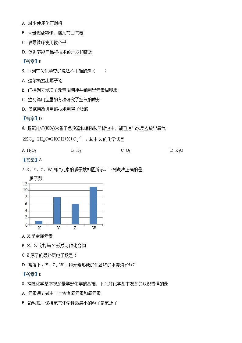 2021年江西省南昌市中考二模化学试题及答案第2页