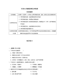 人教版化学九年级上册期末高频考点专题突破  专练01：物质的变化和性质（含答案）