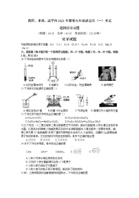 湖北省黄、孝、咸三市2021年春季九年级适应性考试化学试题（一）（含答案）