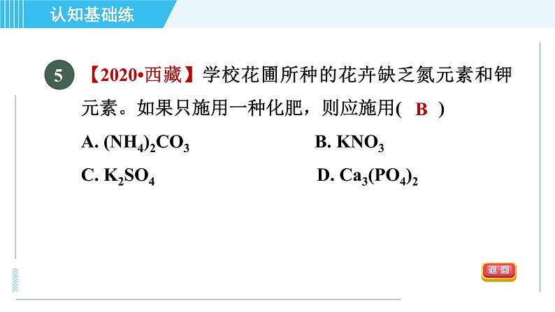 人教版九年级下册化学 第11章 11.2 化学肥料 习题课件第8页